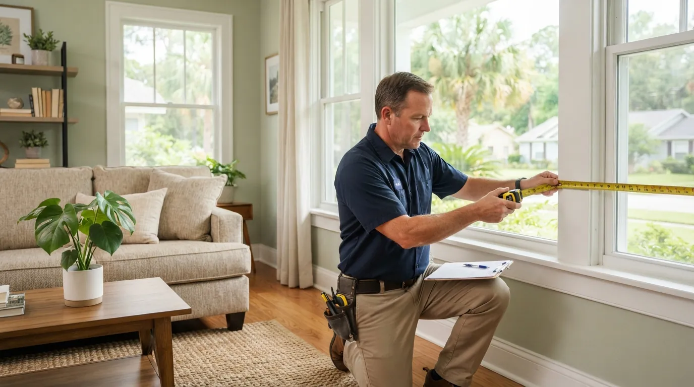 Measuring windows for a Manual J load calculation