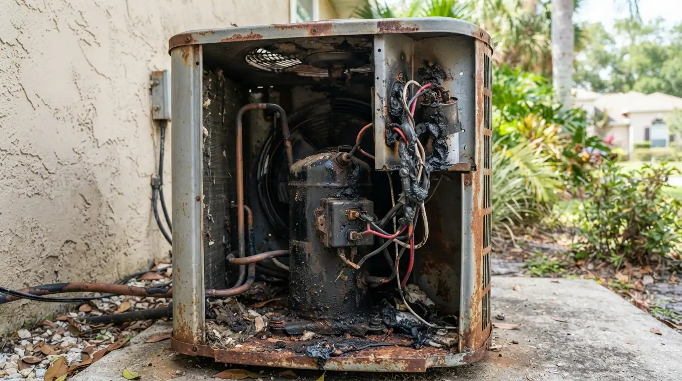 Failed compressor in an older Jacksonville AC unit